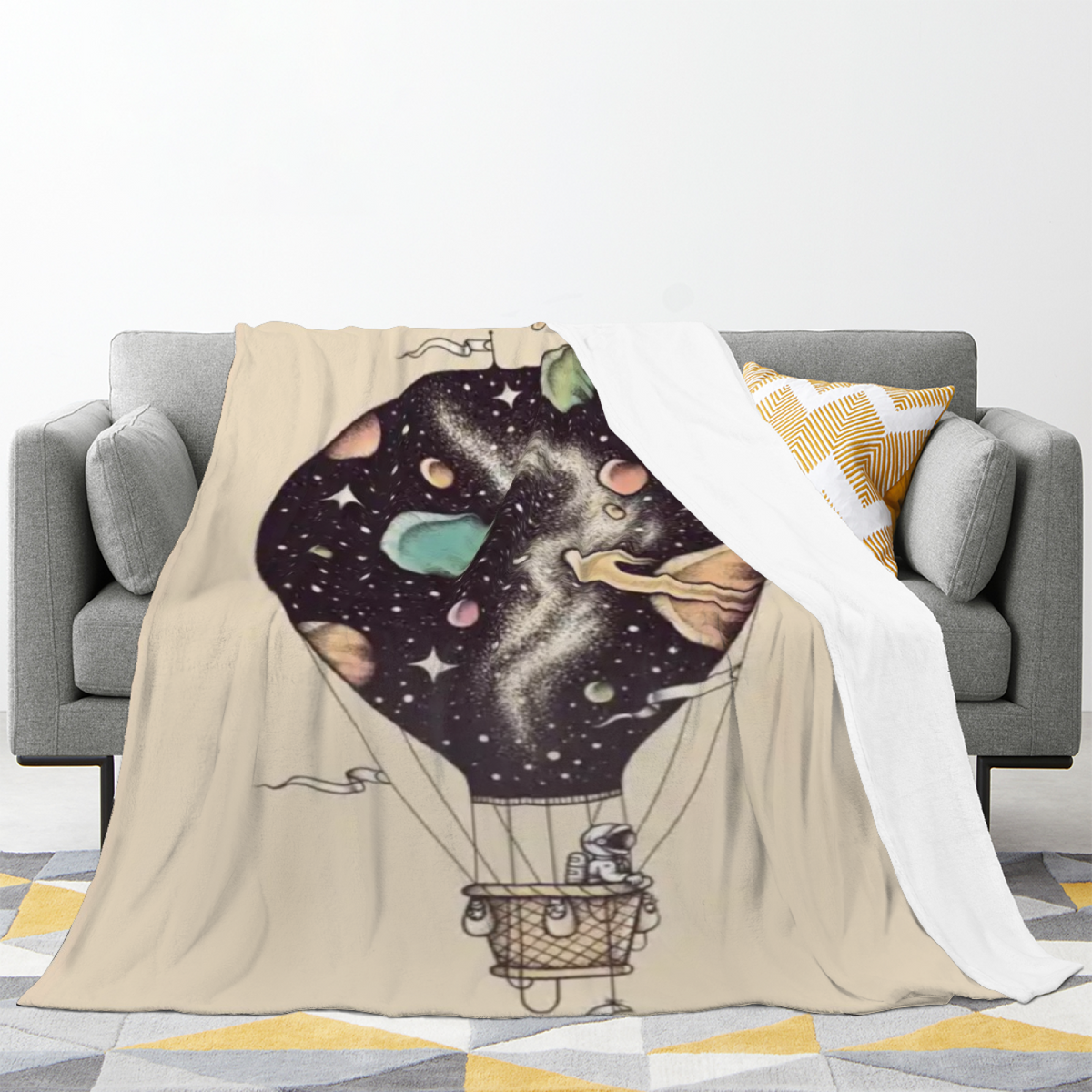 Wildwood Whisper Inspired Flannel Sofa Throw ¨C Earthy Neutral Palette