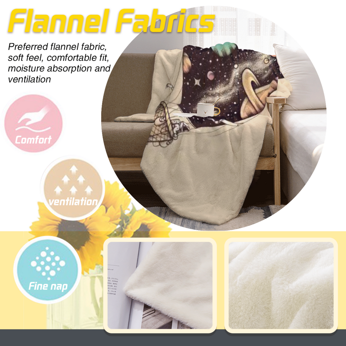 Wildwood Whisper Inspired Flannel Sofa Throw ¨C Earthy Neutral Palette