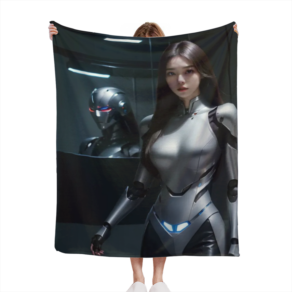 Twilight & Blossom Playful Graphic Plush Flannel Throw
