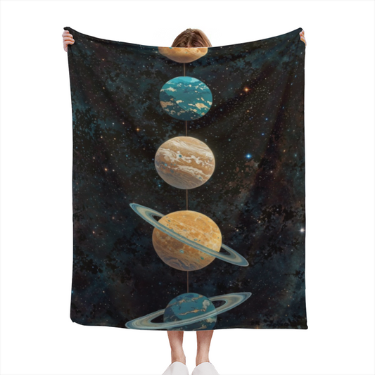 Decorative Flannel Blanket with Electric Sprout Cozy Cottage Artwork