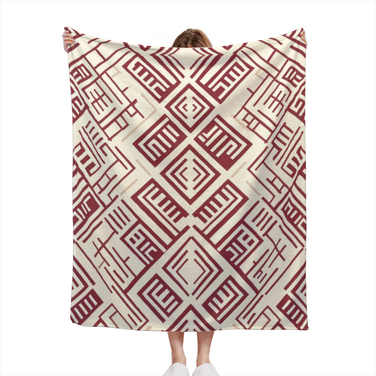 Riverstone Rhapsody Expressive Print Flannel Sofa Throw in Dusty Lilac