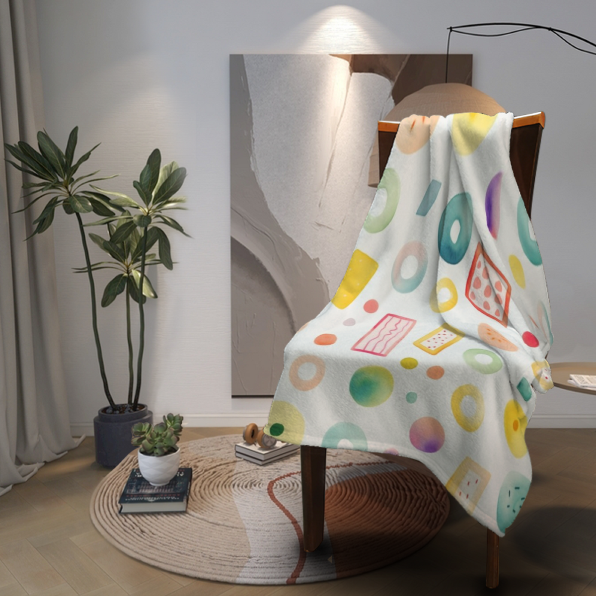 Heather & Daydream Playful Graphic All-Season Flannel Blanket