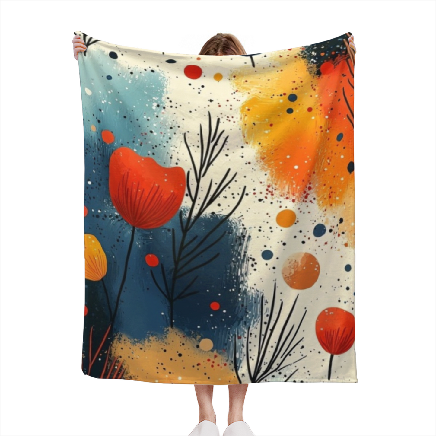 Modern Decorative Pattern Throw Blanket ¨C Colorful Artistic Cozy Blanket