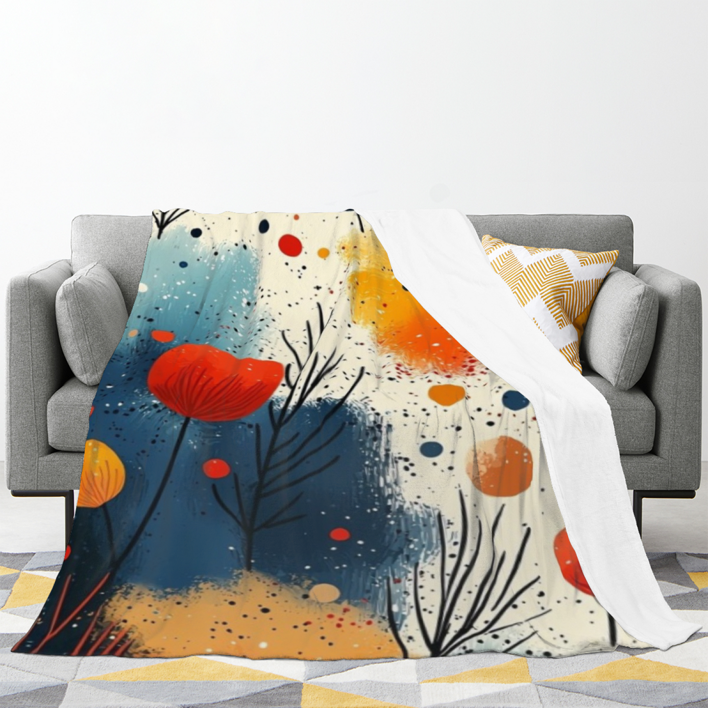 Modern Decorative Pattern Throw Blanket ¨C Colorful Artistic Cozy Blanket