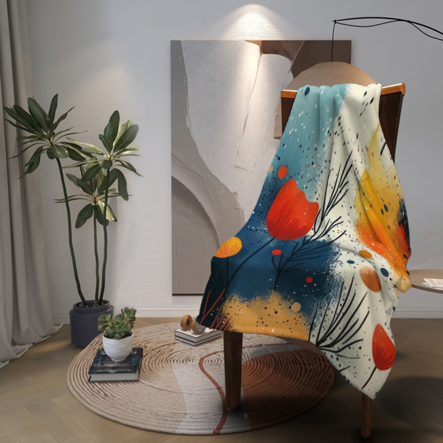 Modern Decorative Pattern Throw Blanket ¨C Colorful Artistic Cozy Blanket