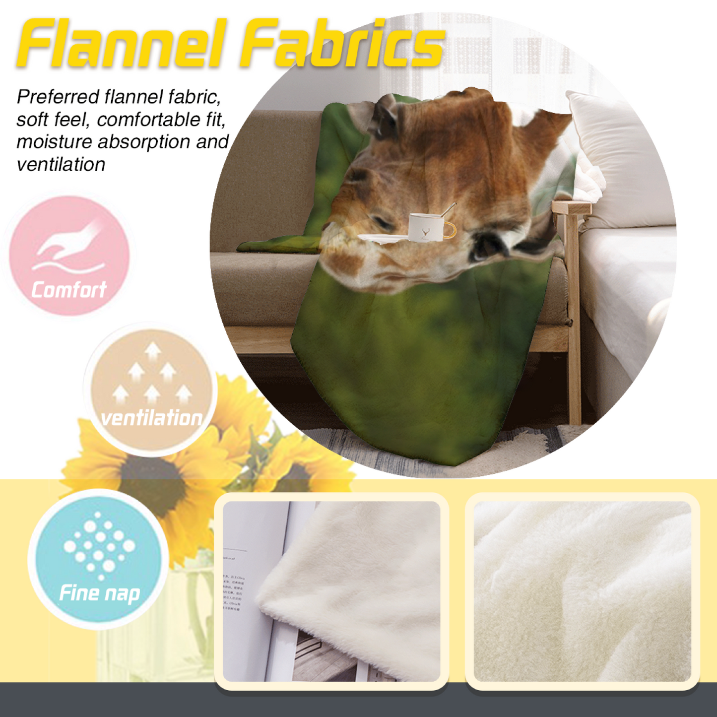 Modern Decorative Art Throw Blanket ¨C Colorful Graphic Cozy Home Blanket