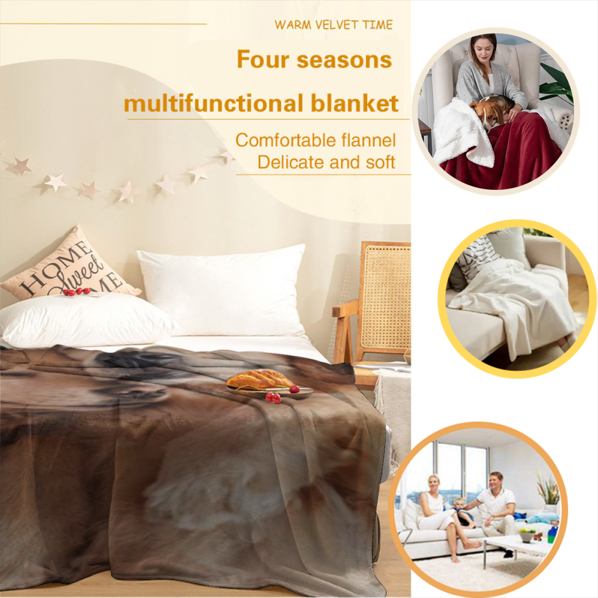 Cedar Sketch Modern Pattern Flannel Throw Blanket