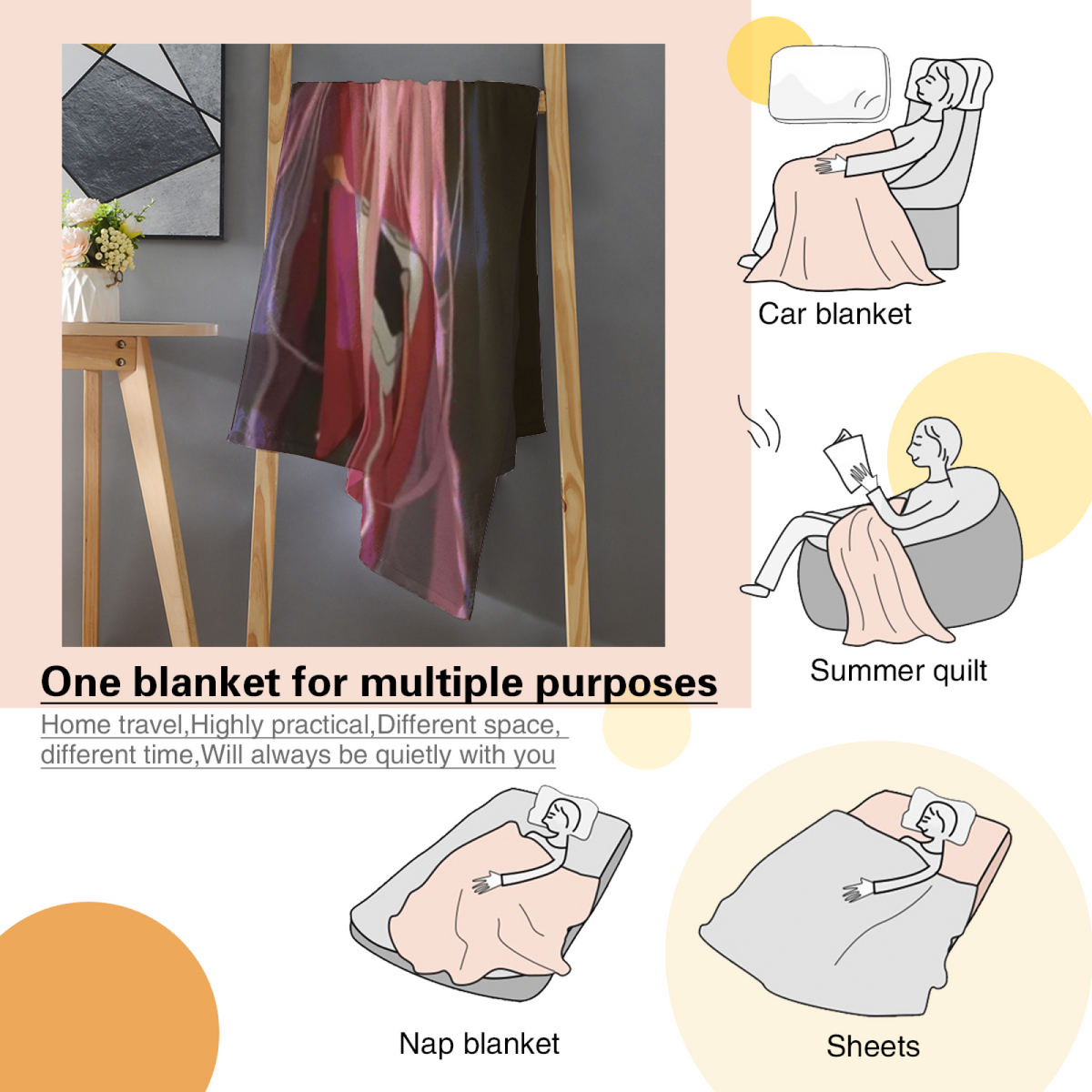 Soft Minimalist Plush Flannel Throw ¨C Coastal Wonder Collection