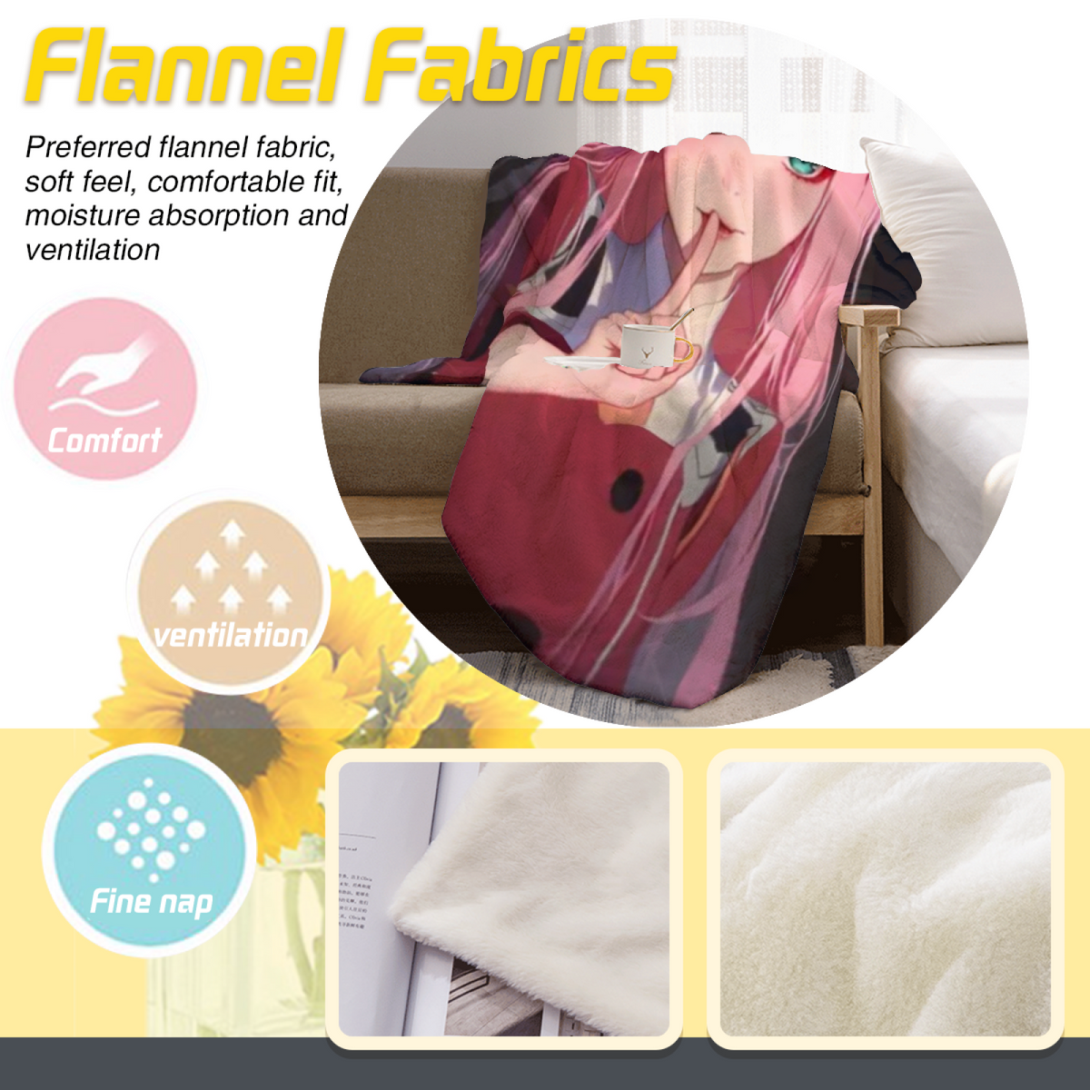 Soft Minimalist Plush Flannel Throw ¨C Coastal Wonder Collection