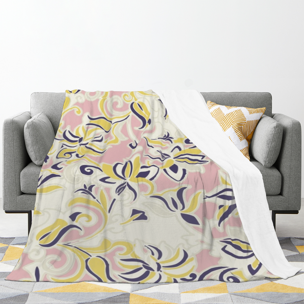 Frosted & Wonder Playful Graphic All-Season Flannel Blanket