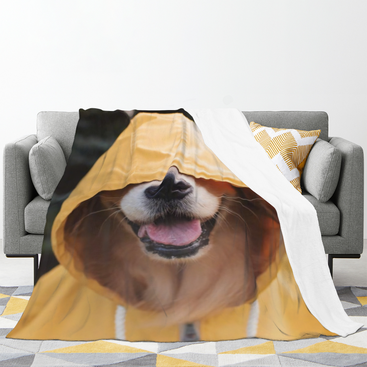 Soft Minimalist Plush Flannel Throw ¨C Watercolor Atlas Collection