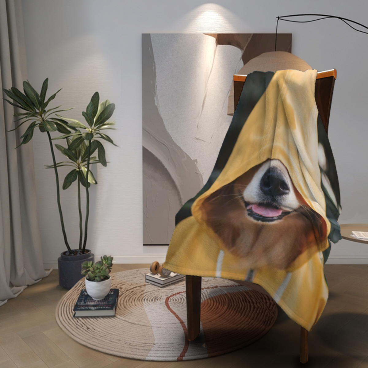 Soft Minimalist Plush Flannel Throw ¨C Watercolor Atlas Collection