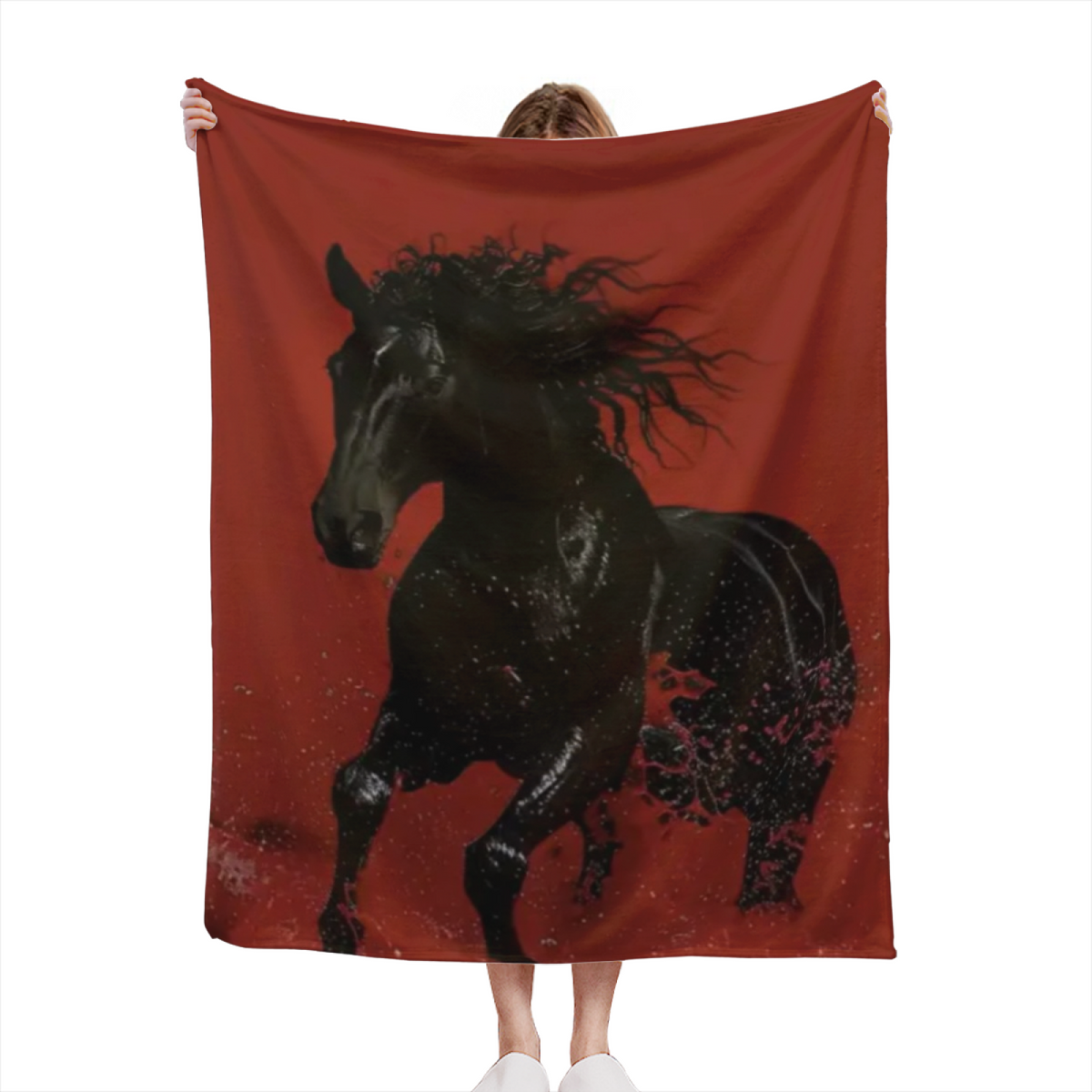 Flannel Throw Blanket with Copper Hearth Cozy Cottage Artwork