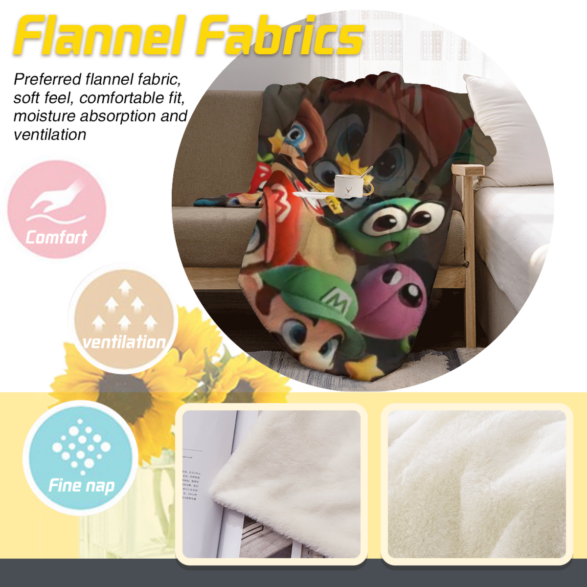 Desert Lagoon Pastel Multicolor Modern Art Decorative Flannel Blanket