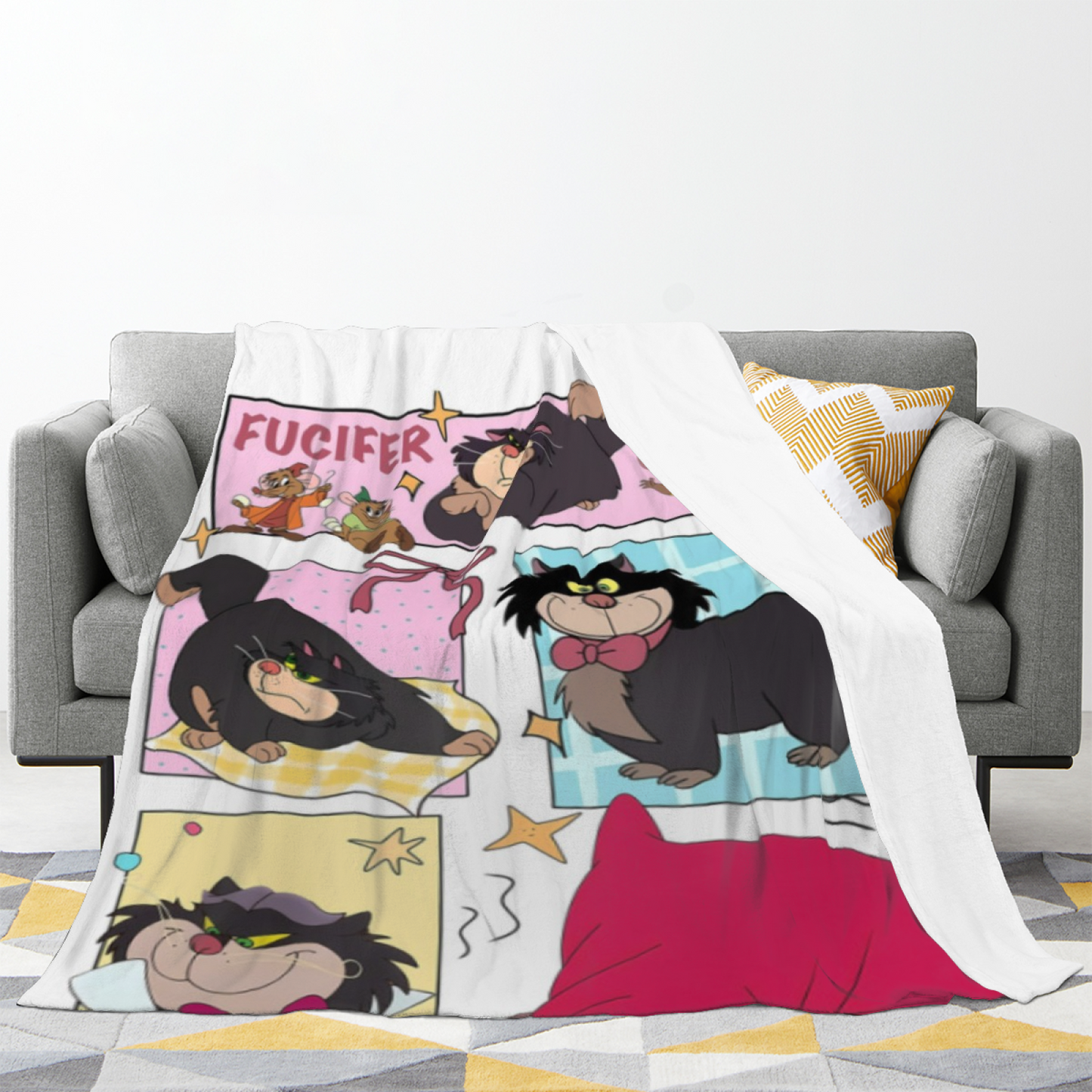 Modern Abstract Throw Blanket ¨C Decorative Graphic Cozy Home Blanket