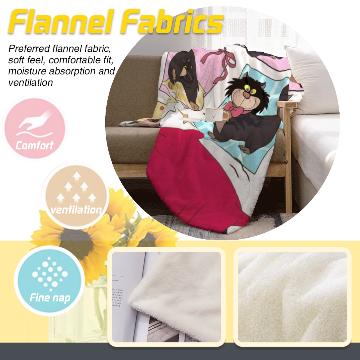 Modern Abstract Throw Blanket ¨C Decorative Graphic Cozy Home Blanket