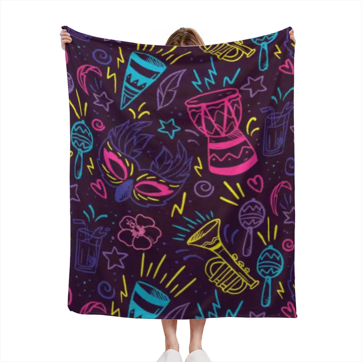 Seaside Flora Expressive Print Flannel Sofa Throw in Dusty Lilac