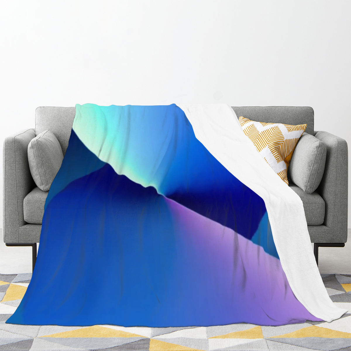 Soft Minimalist Plush Flannel Throw ¨C Dewdrop Sonnet Collection