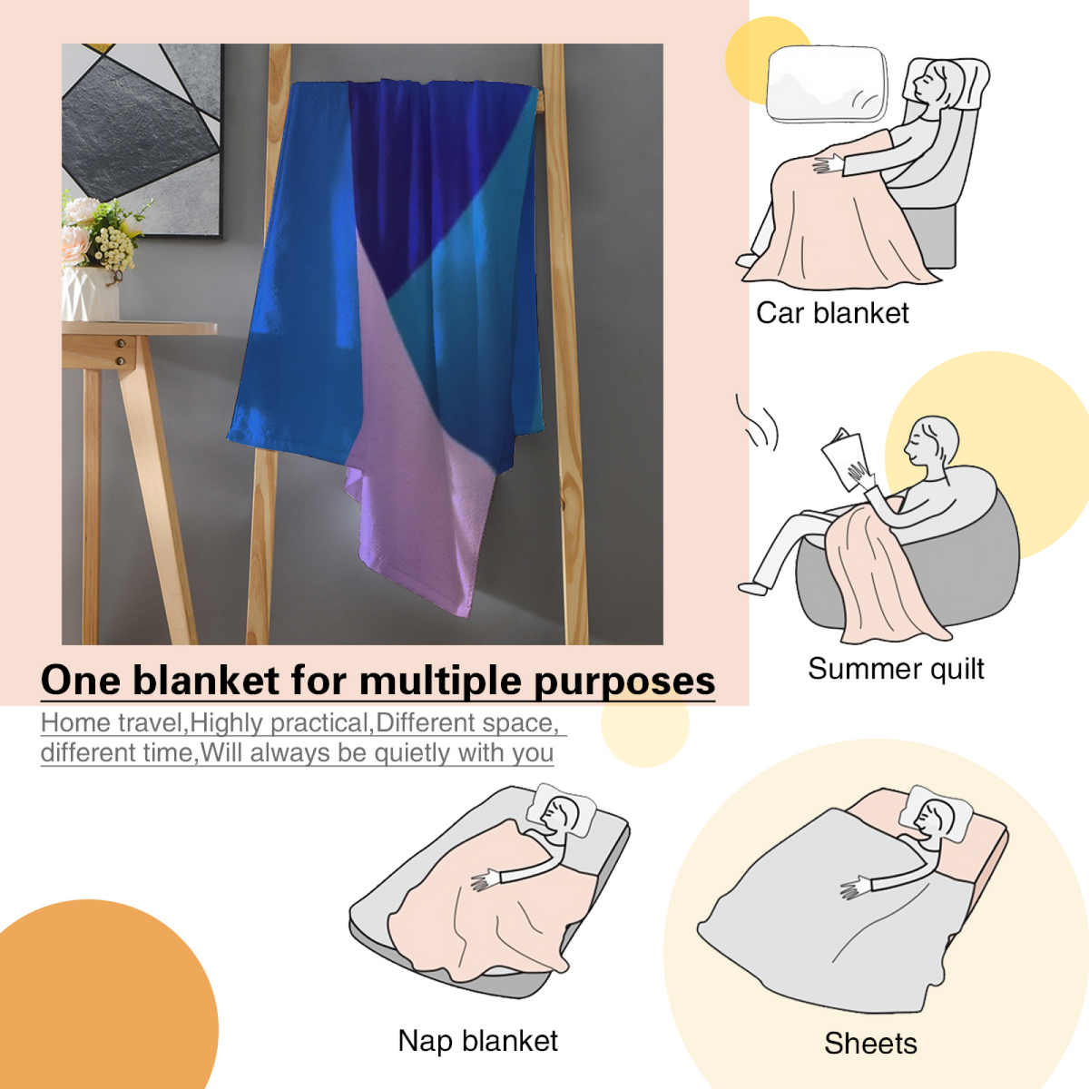 Soft Minimalist Plush Flannel Throw ¨C Dewdrop Sonnet Collection