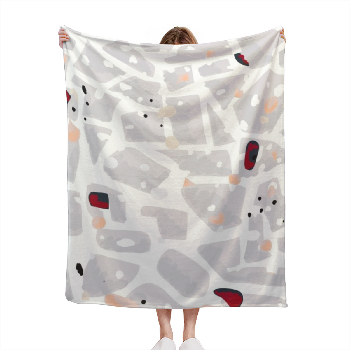 Lagoon Carnival Lightweight Flannel Throw in Dusty Lilac