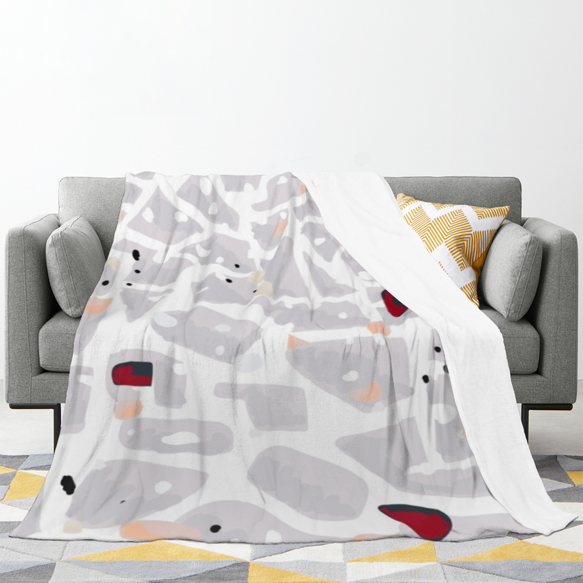 Lagoon Carnival Lightweight Flannel Throw in Dusty Lilac