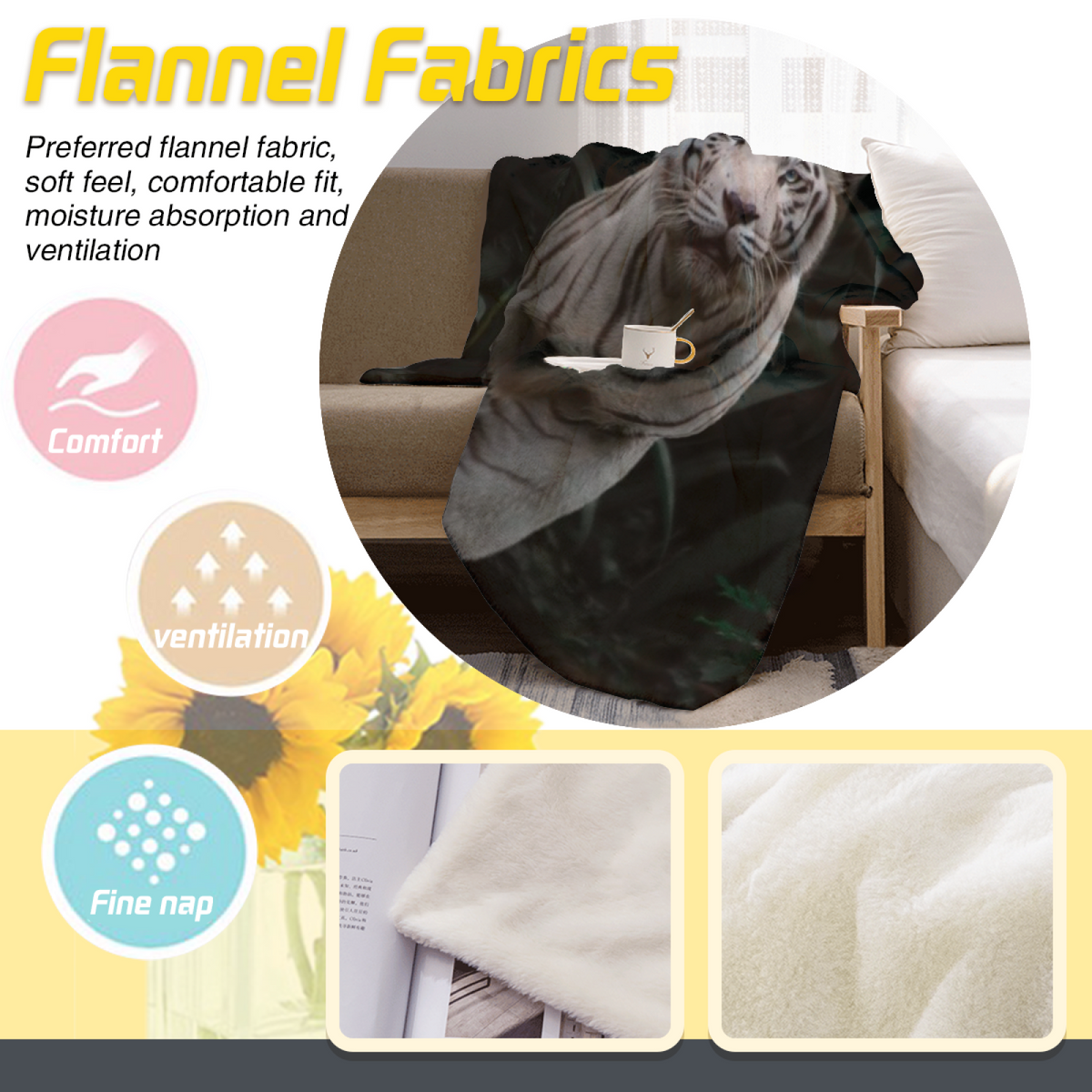 Harbor Glow Dreamy Pattern Cozy Flannel Bed Blanket
