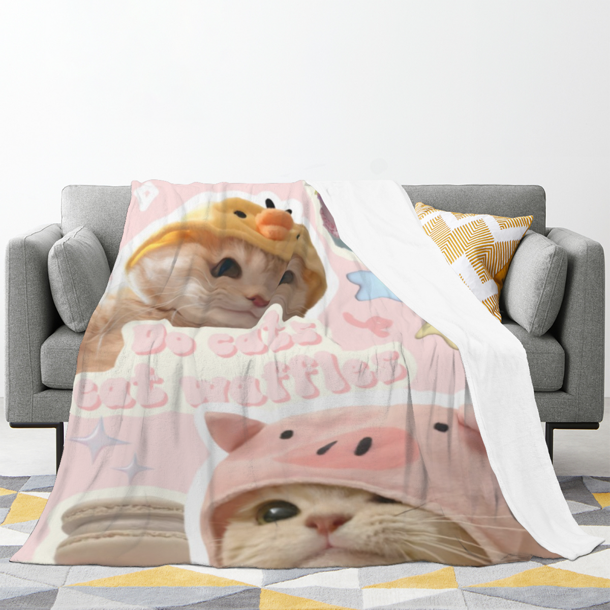Eclectic Design Seaside Thicket Pastel Multicolor Flannel Sofa Throw