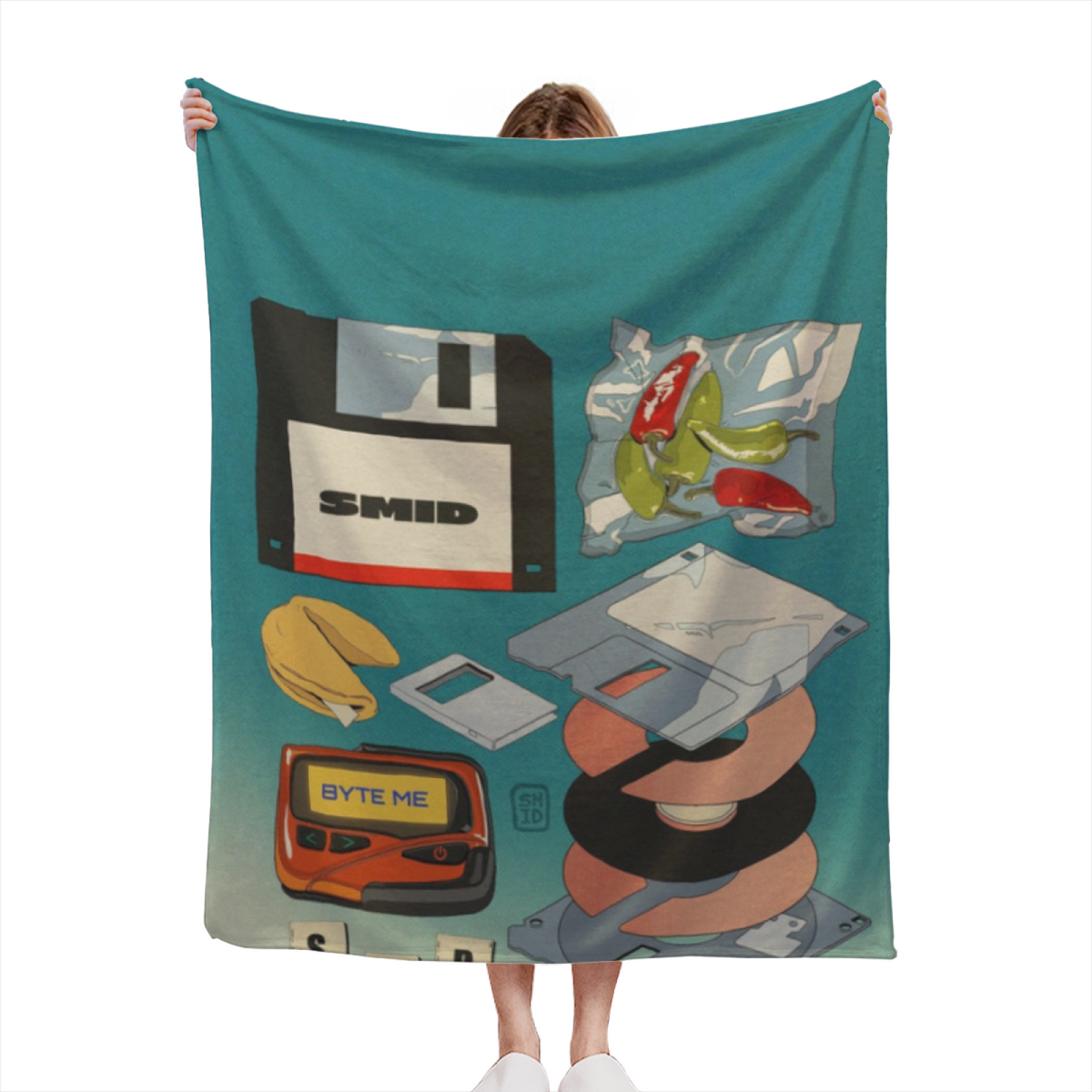 Flannel Throw Blanket with Gilded Thicket Cozy Cottage Artwork