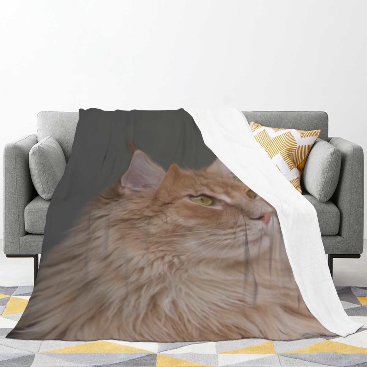 Soft Minimalist Plush Flannel Throw ¨C Electric Sonnet Collection