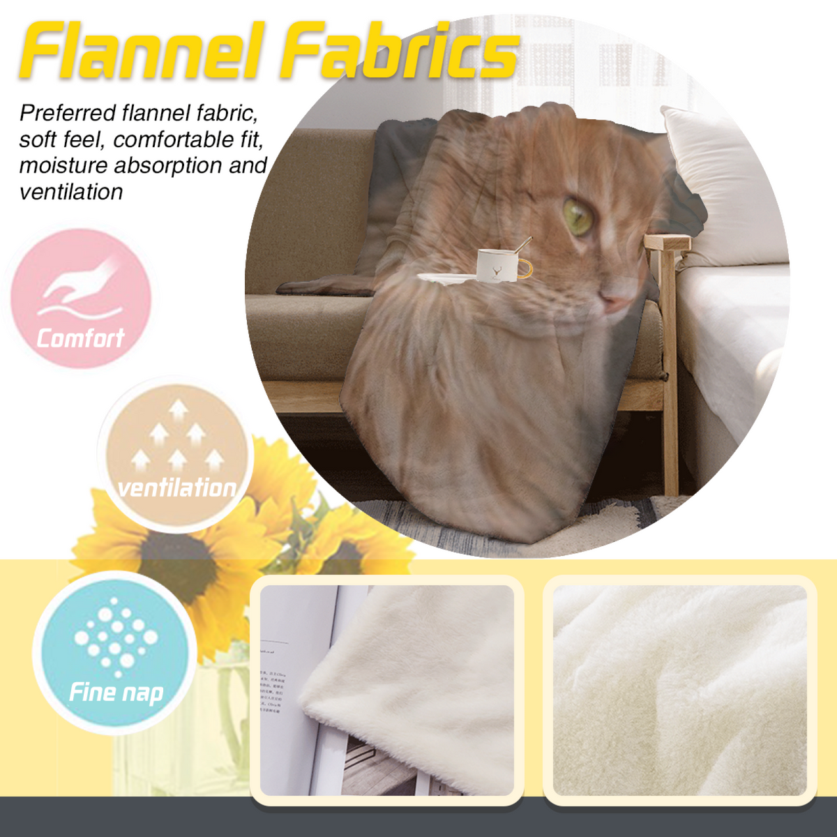 Soft Minimalist Plush Flannel Throw ¨C Electric Sonnet Collection