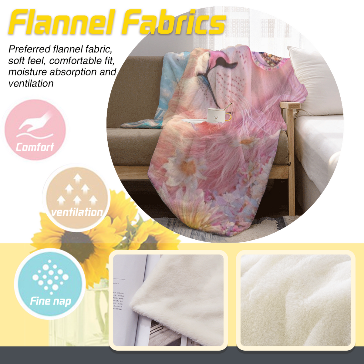 Blush Glow Soft Neutral Art Plush Flannel Throw
