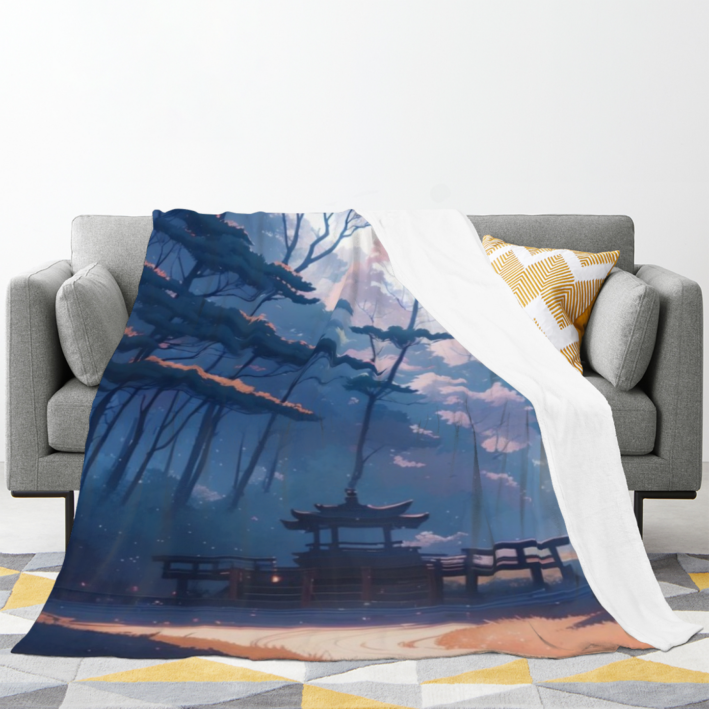 Modern Abstract Art Throw Blanket ¨C Stylish Colorful Printed Cozy Blanket