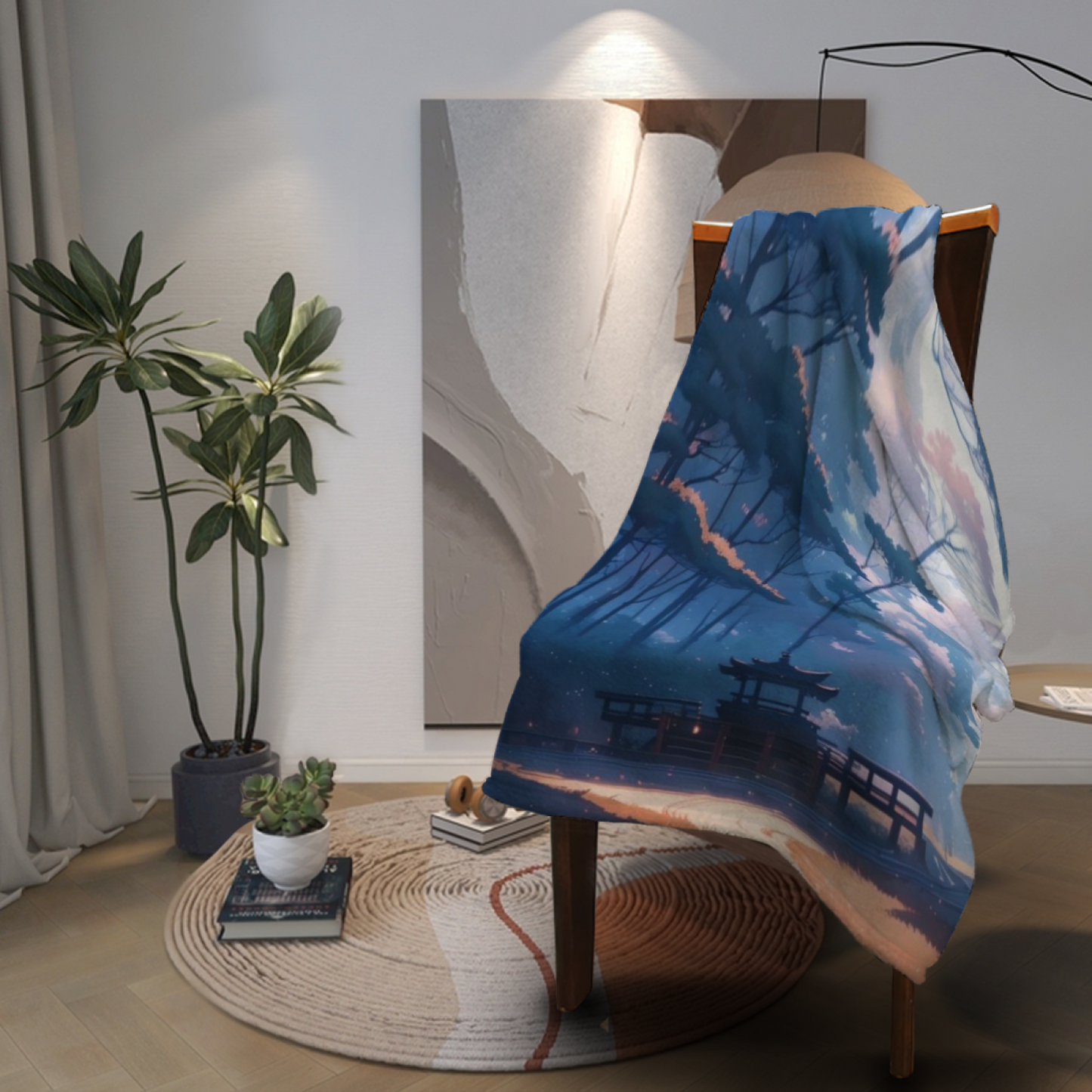 Modern Abstract Art Throw Blanket ¨C Stylish Colorful Printed Cozy Blanket