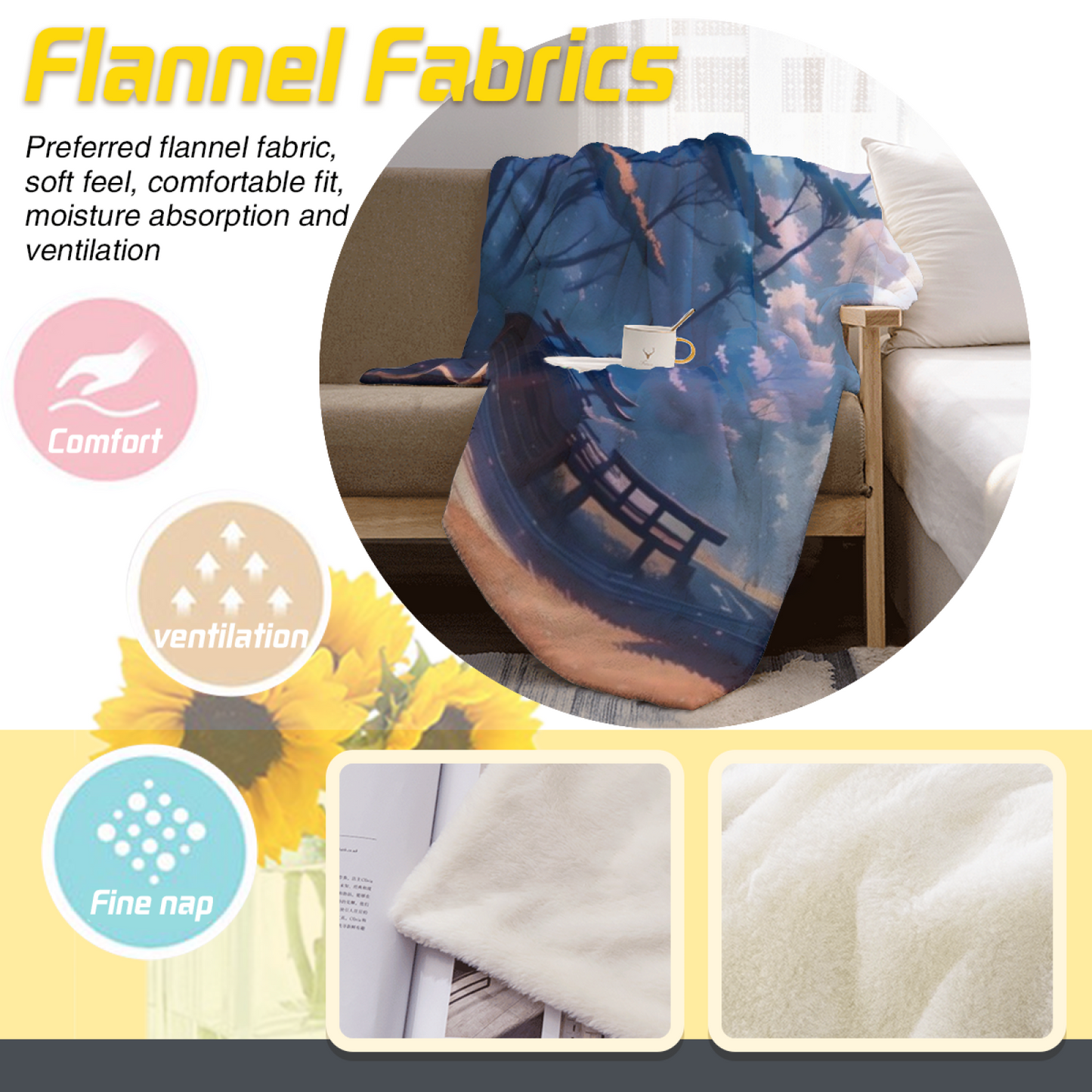 Modern Abstract Art Throw Blanket ¨C Stylish Colorful Printed Cozy Blanket