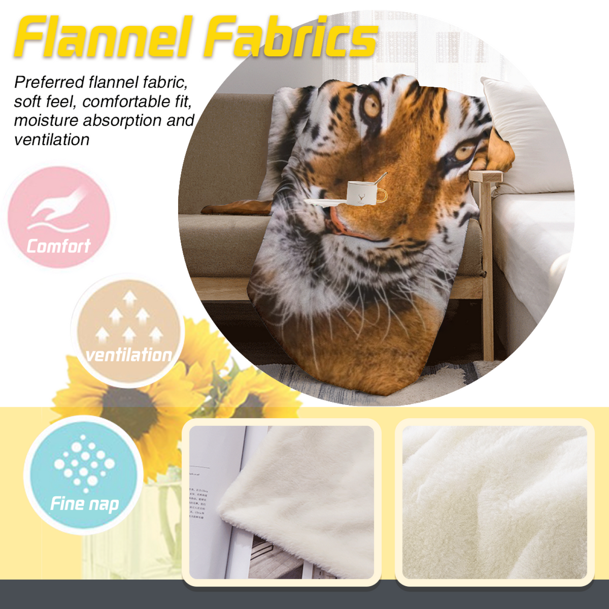 Earthy Multicolor Rosewood Haven Plush Flannel Throw
