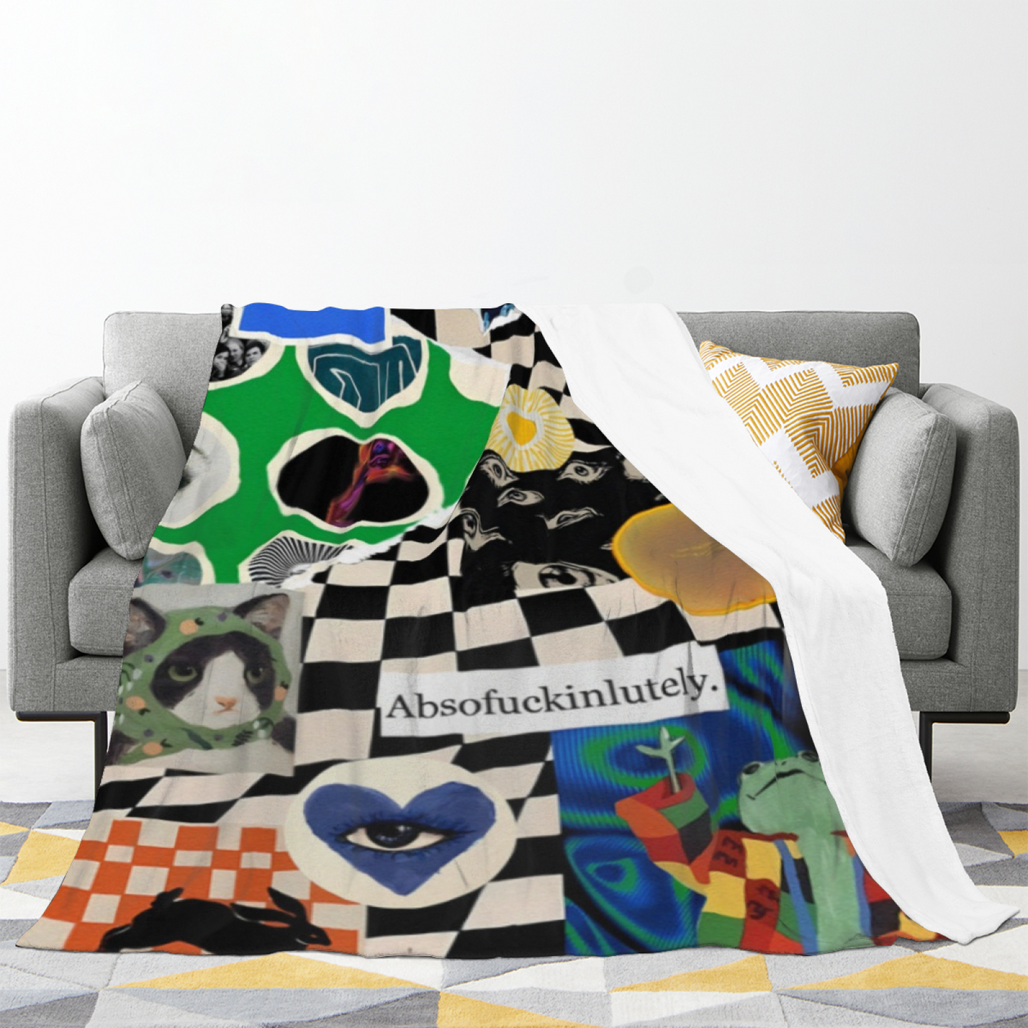 Modern Decorative Throw Blanket ¨C Stylish Graphic Printed Cozy Blanket