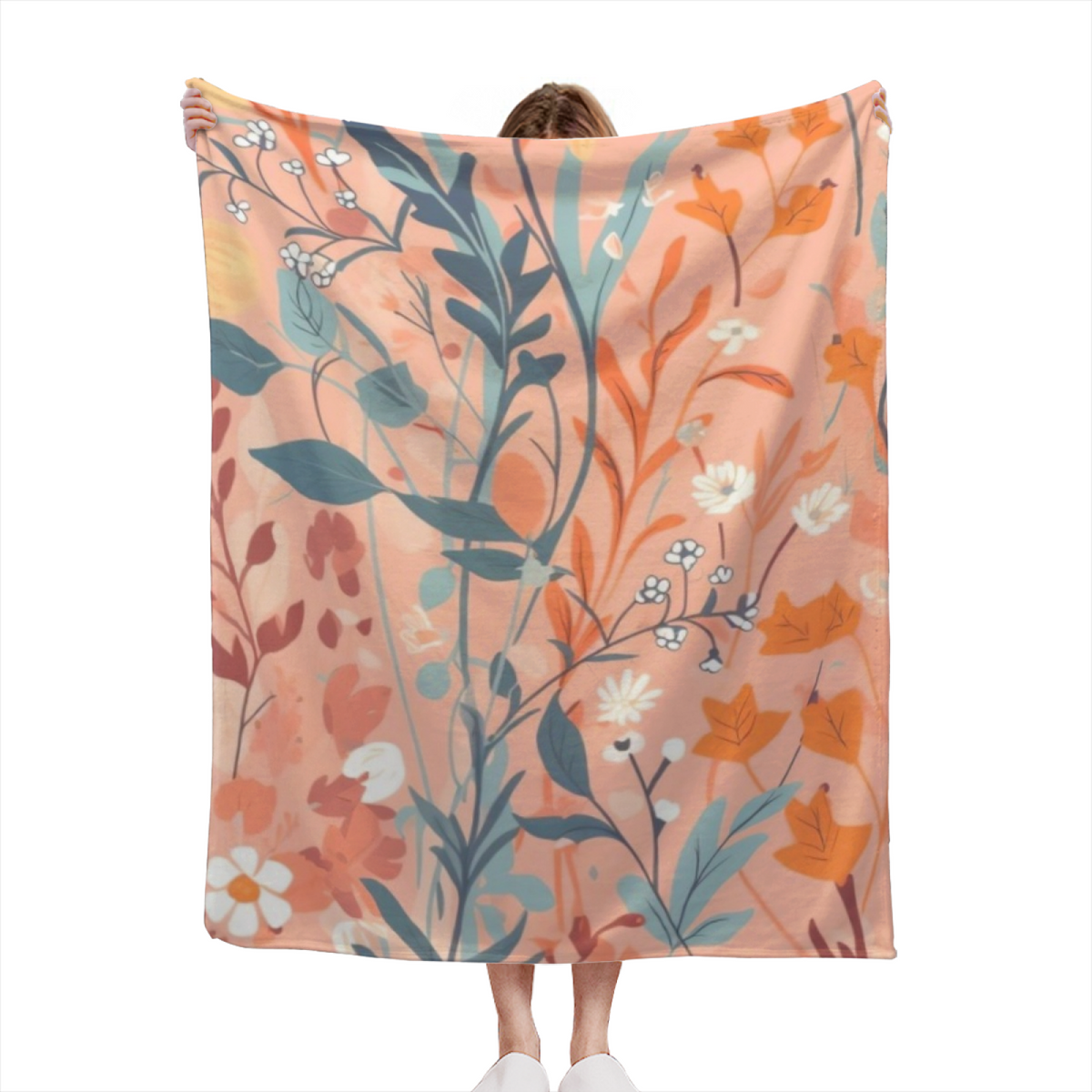 Cobalt Muse Contemporary Pattern All-Season Flannel Blanket