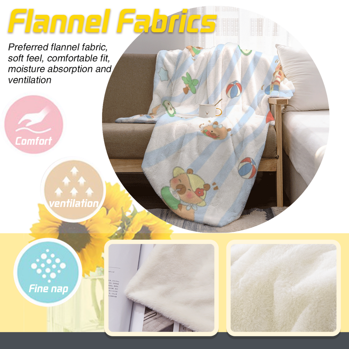 Contemporary Graphic Throw Blanket ¨C Stylish Abstract Printed Cozy Blanket