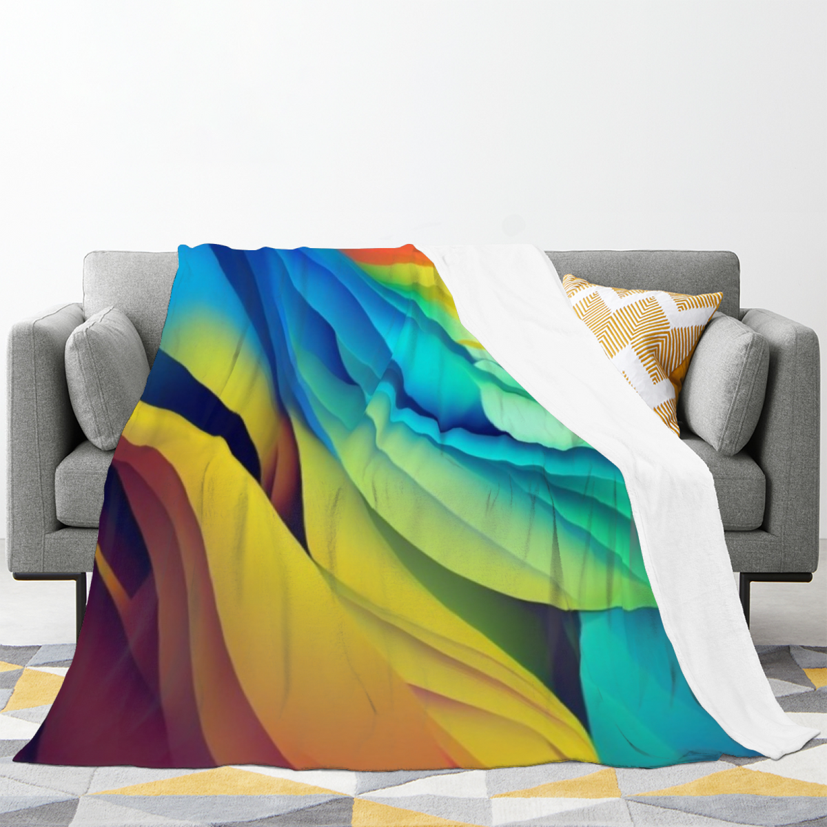 Juniper Petal Eclectic Pattern Cozy Flannel Bed Blanket