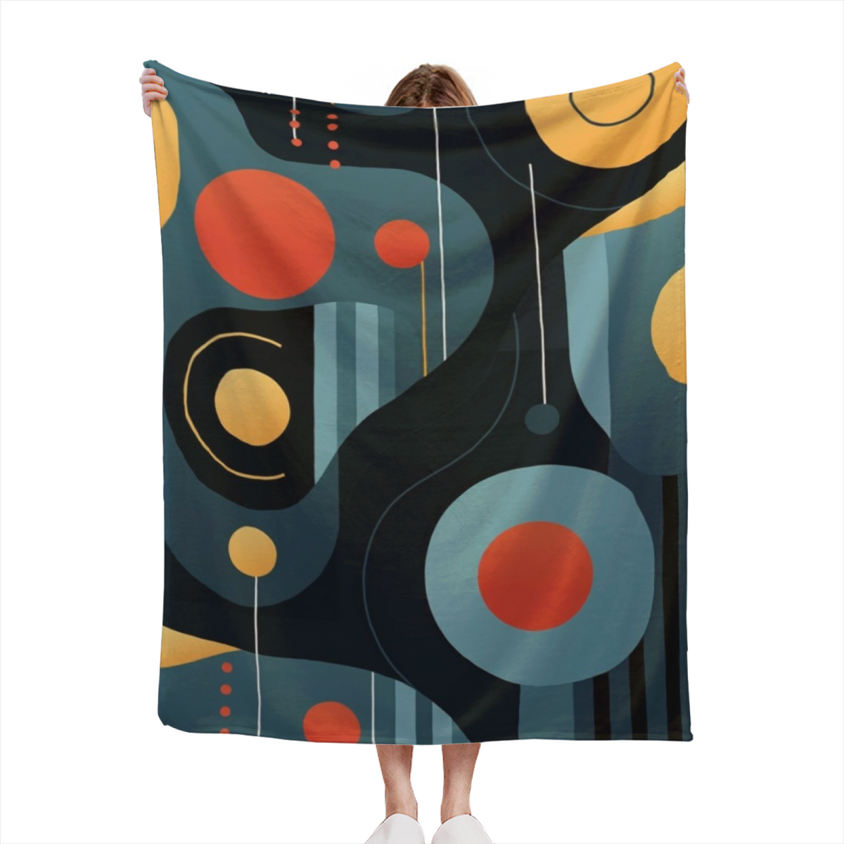 Earthy Neutral Seaside Mirage Soft Flannel Blanket ¨C Contemporary Pattern