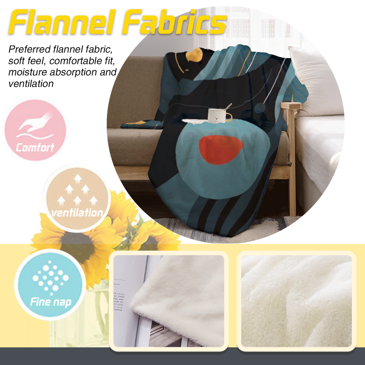 Earthy Neutral Seaside Mirage Soft Flannel Blanket ¨C Contemporary Pattern