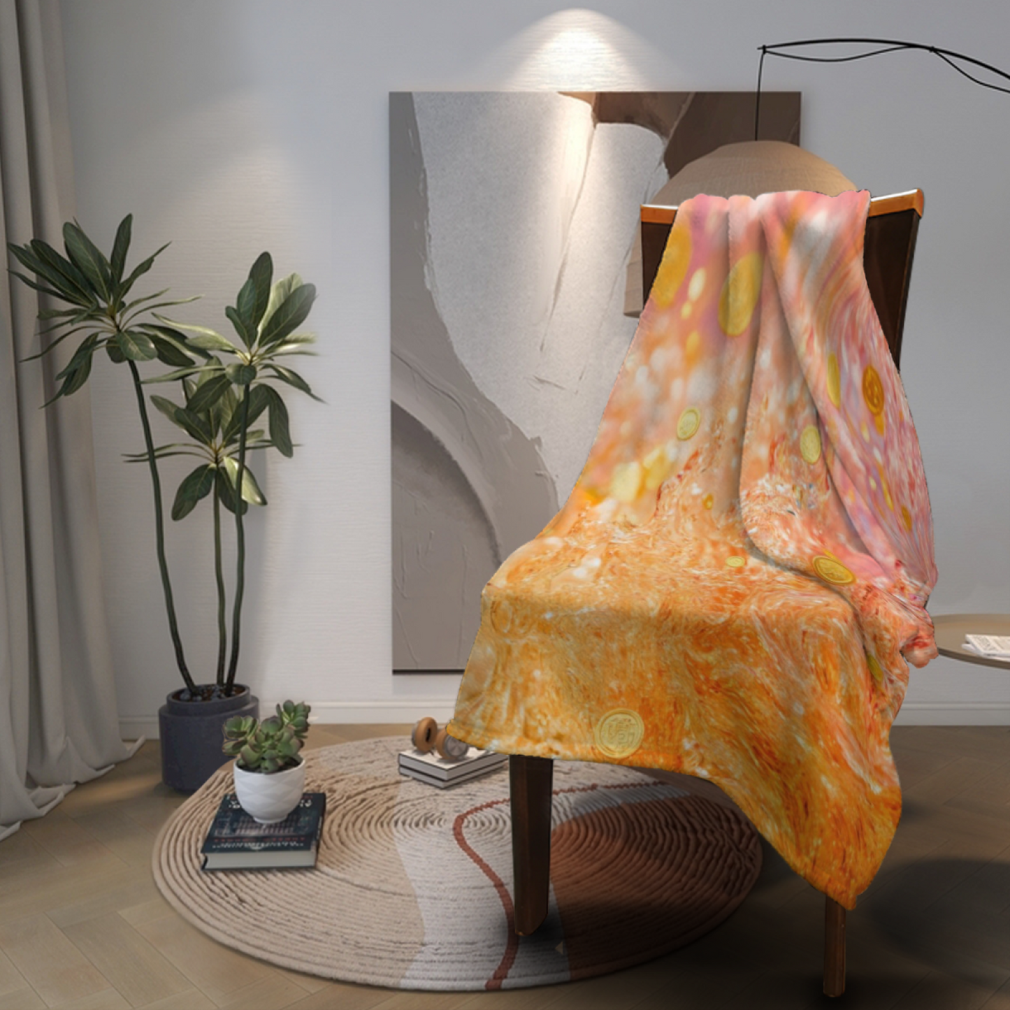 Artistic Graphic Throw Blanket ¨C Colorful Modern Printed Cozy Blanket