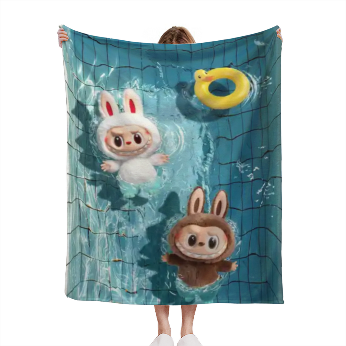 Dewdrop & Rhapsody Playful Graphic All-Season Flannel Blanket