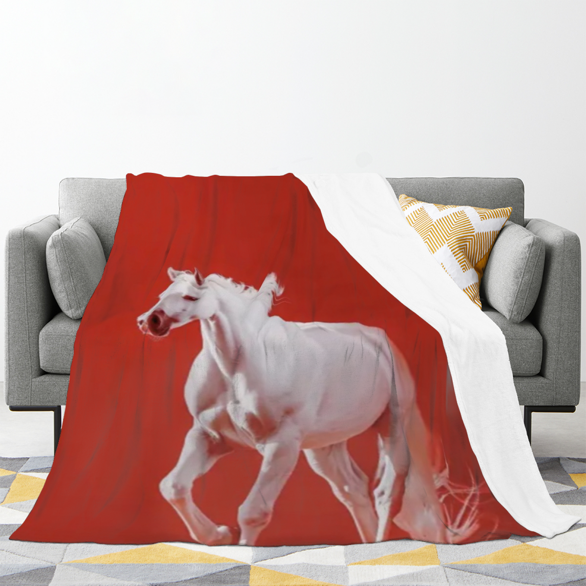 Electric Wonder Pastel Multicolor Modern Art Decorative Flannel Blanket