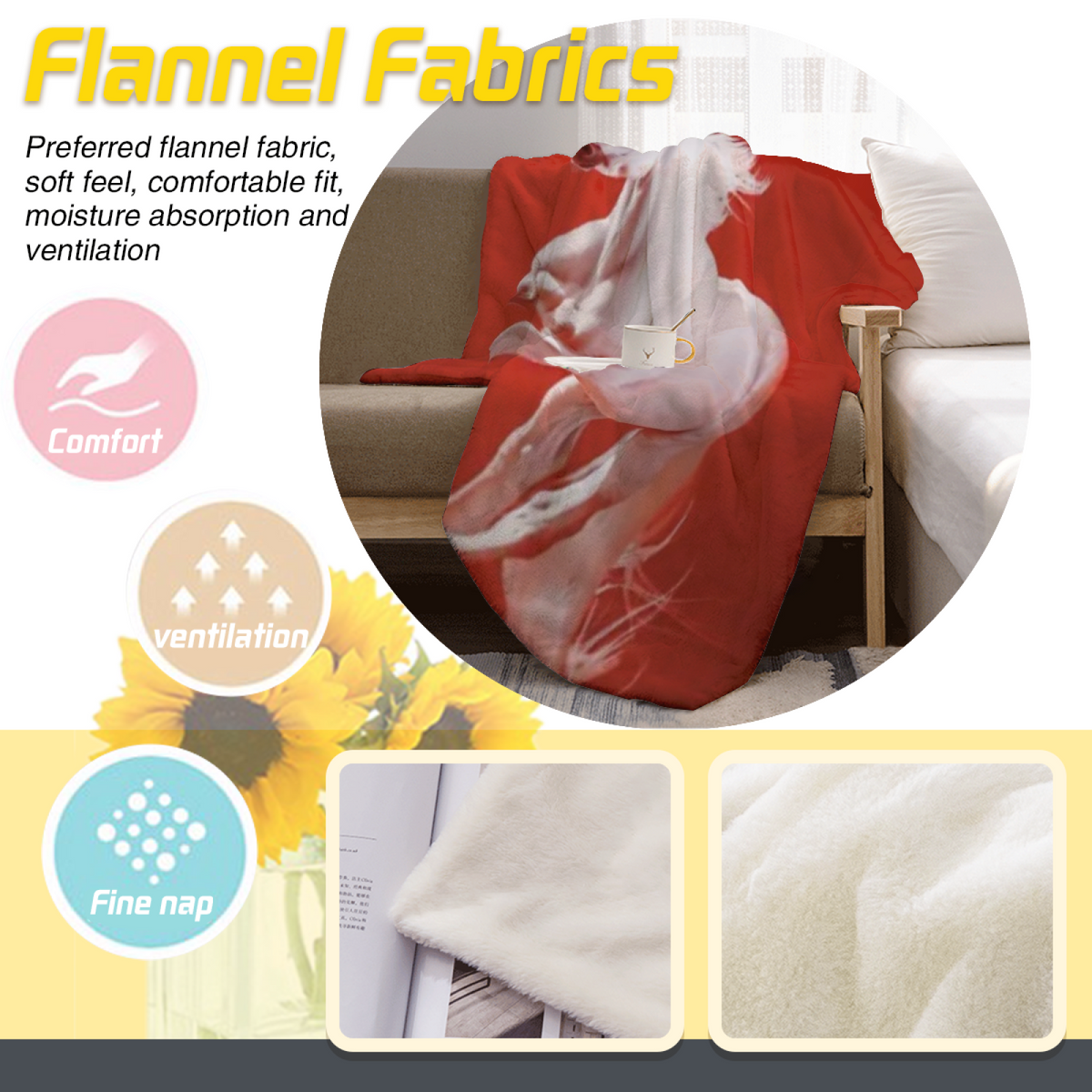 Electric Wonder Pastel Multicolor Modern Art Decorative Flannel Blanket