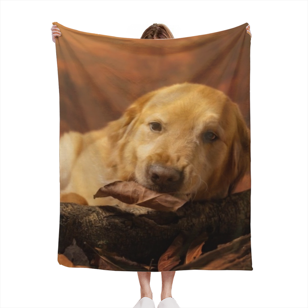 Saffron Serenade Cozy Pattern Decorative Flannel Blanket
