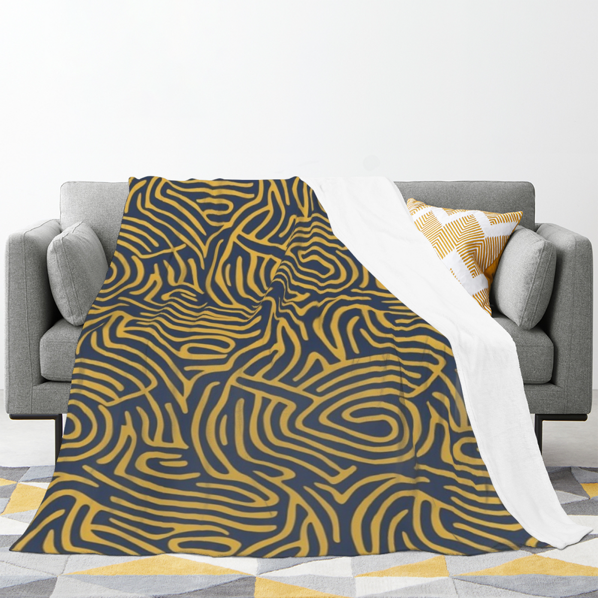 Eclectic Design Misty Hearth Warm Coral Flannel Sofa Throw