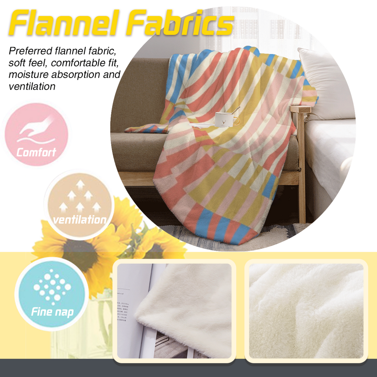 Enchanted & Tapestry Playful Graphic All-Season Flannel Blanket