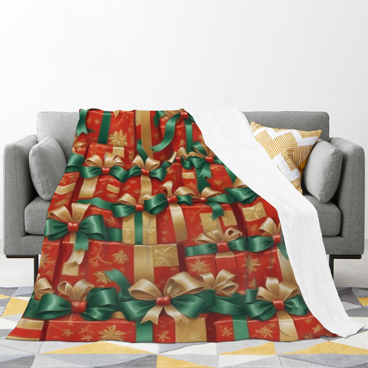 Rich Multicolor Whimsical Decor All-Season Flannel Blanket ¨C Alpine Sonnet Edition
