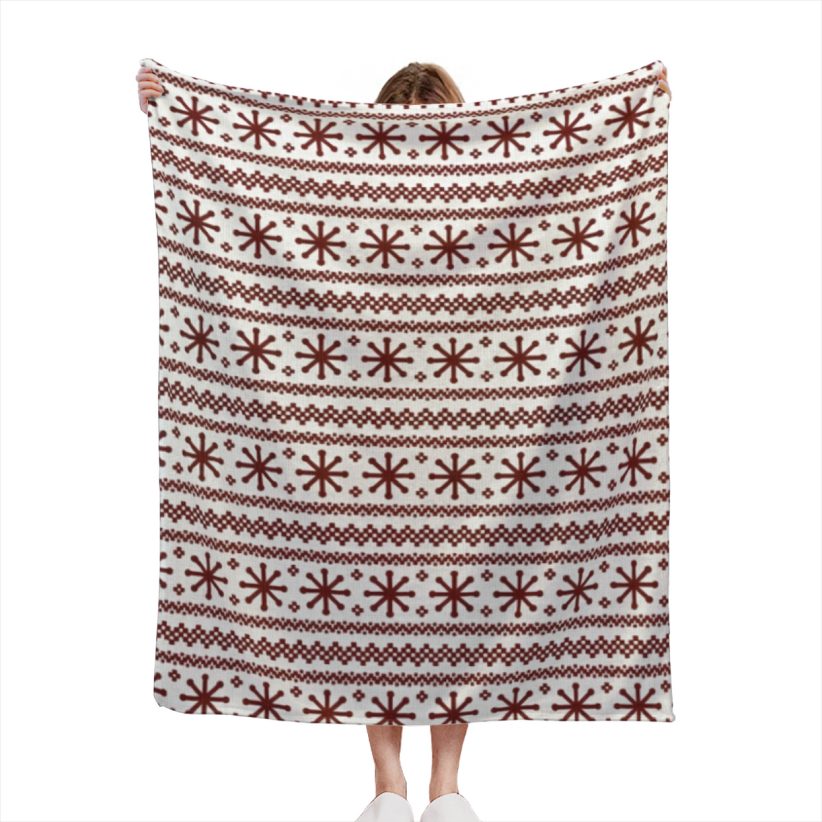 Pebble Kaleidoscope Contemporary Pattern Decorative Flannel Blanket